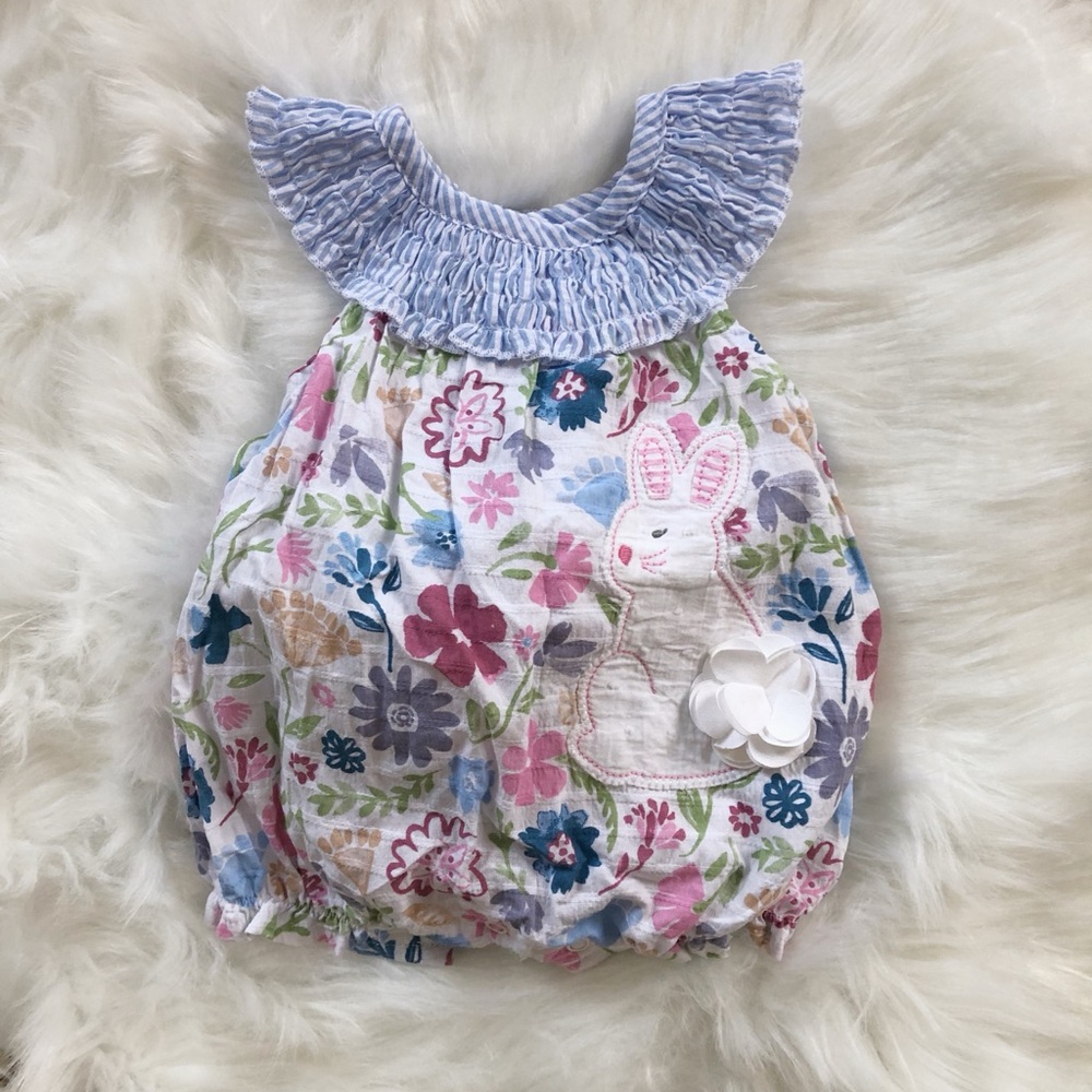 Mud Pie Bunny Bubble NWOT 0-3m